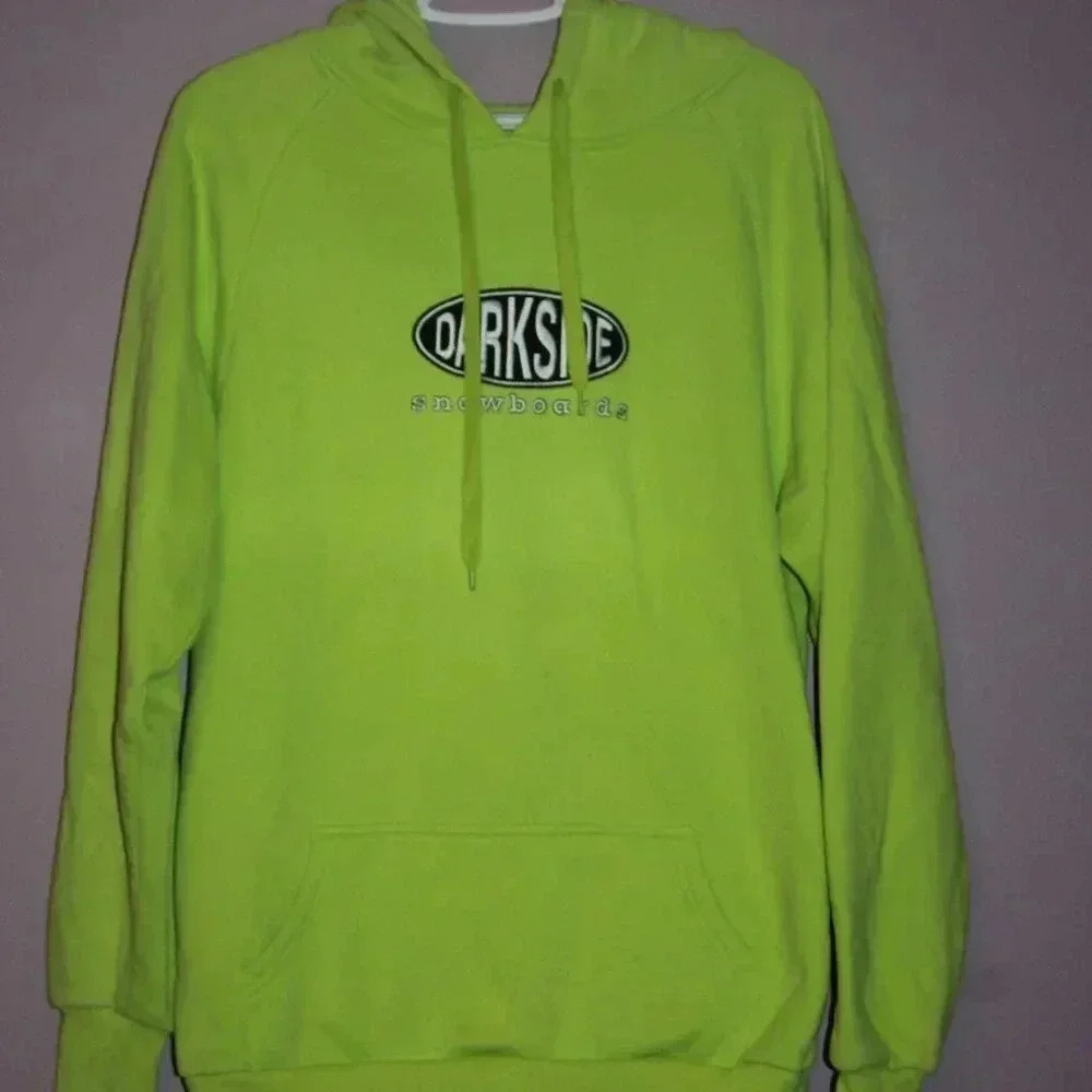 Slime Green Darkside Snowboards Hooded Sweatshirt XS VERMONT SNOWBOARD SHOP